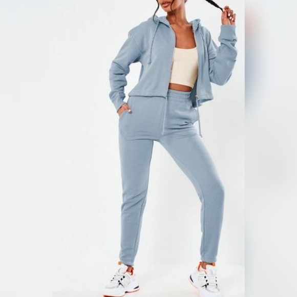 Blue Cropped Hoodie and Joggers - Picture 4 of 4